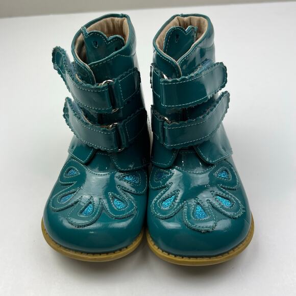 Livie & Luca Teal Floret Boots - Picture 2 of 7